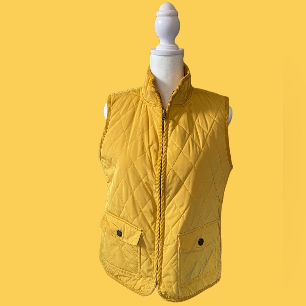 Talbots Petites Lightweight Yellow Vest Sz Small
